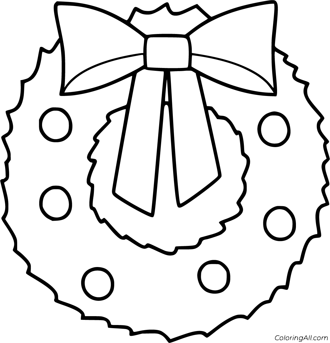 Christmas Wreath Coloring Pages (38 Free Printables) - Coloringall throughout Christmas Wreath Templates To Color