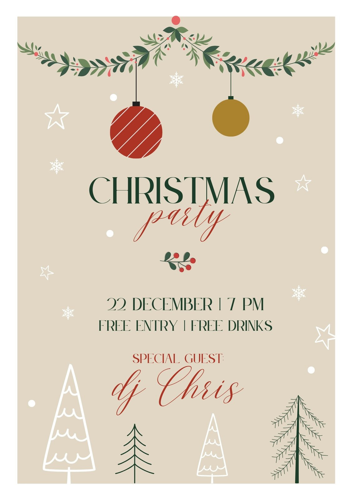 Custom Portrait Holiday Flyers | Design &amp;amp; Print With Canva inside Christmas Party Templates Flyer