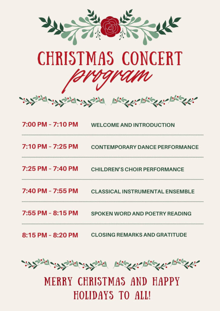 Christmas Program Templates