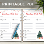 Download Printable White Christmas Wish List Template Pdf With Printable Christmas List Templates