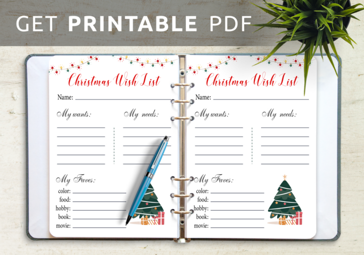 Printable Christmas List Templates