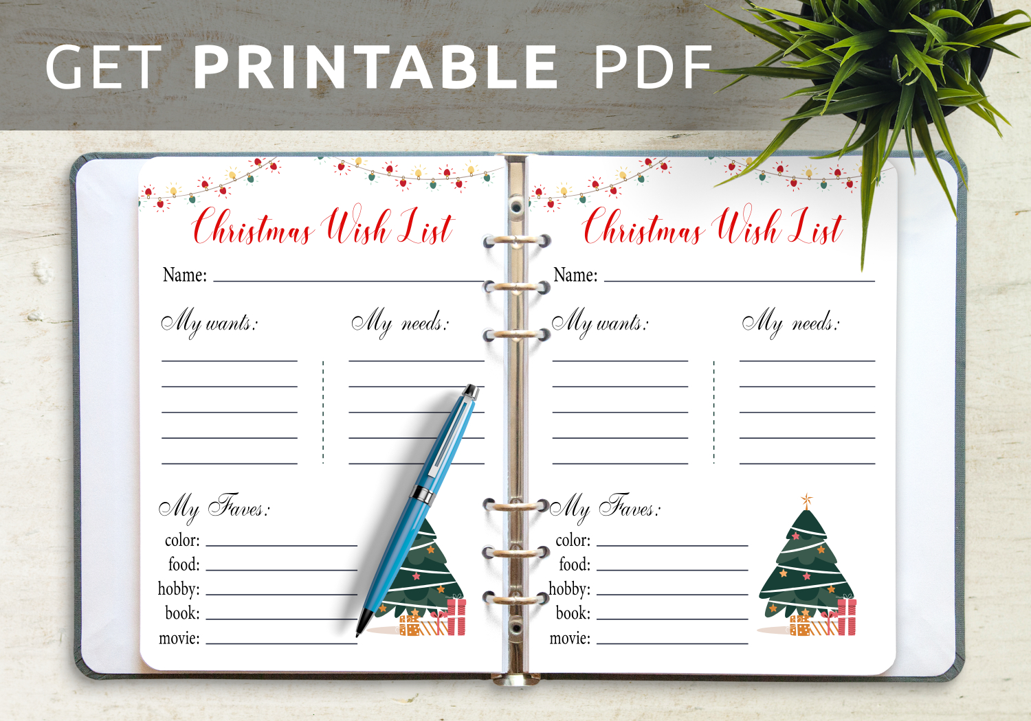 Download Printable White Christmas Wish List Template Pdf with Printable Christmas List Templates