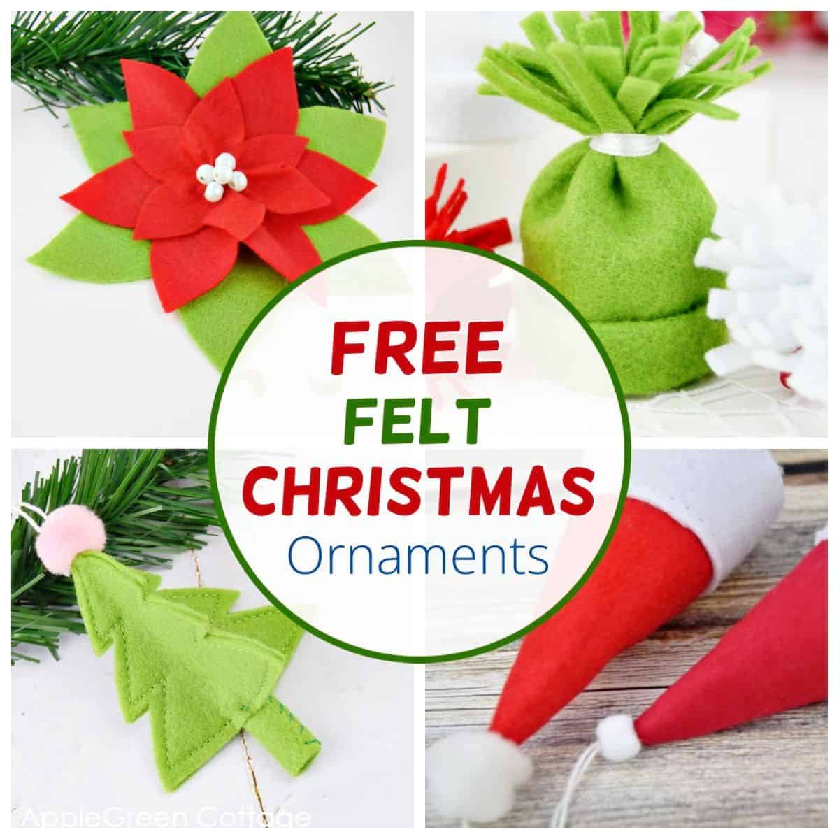 Felt Ornament Patterns For Your Christmas Tree In 2024 intended for Free Felt Christmas Ornament Templates