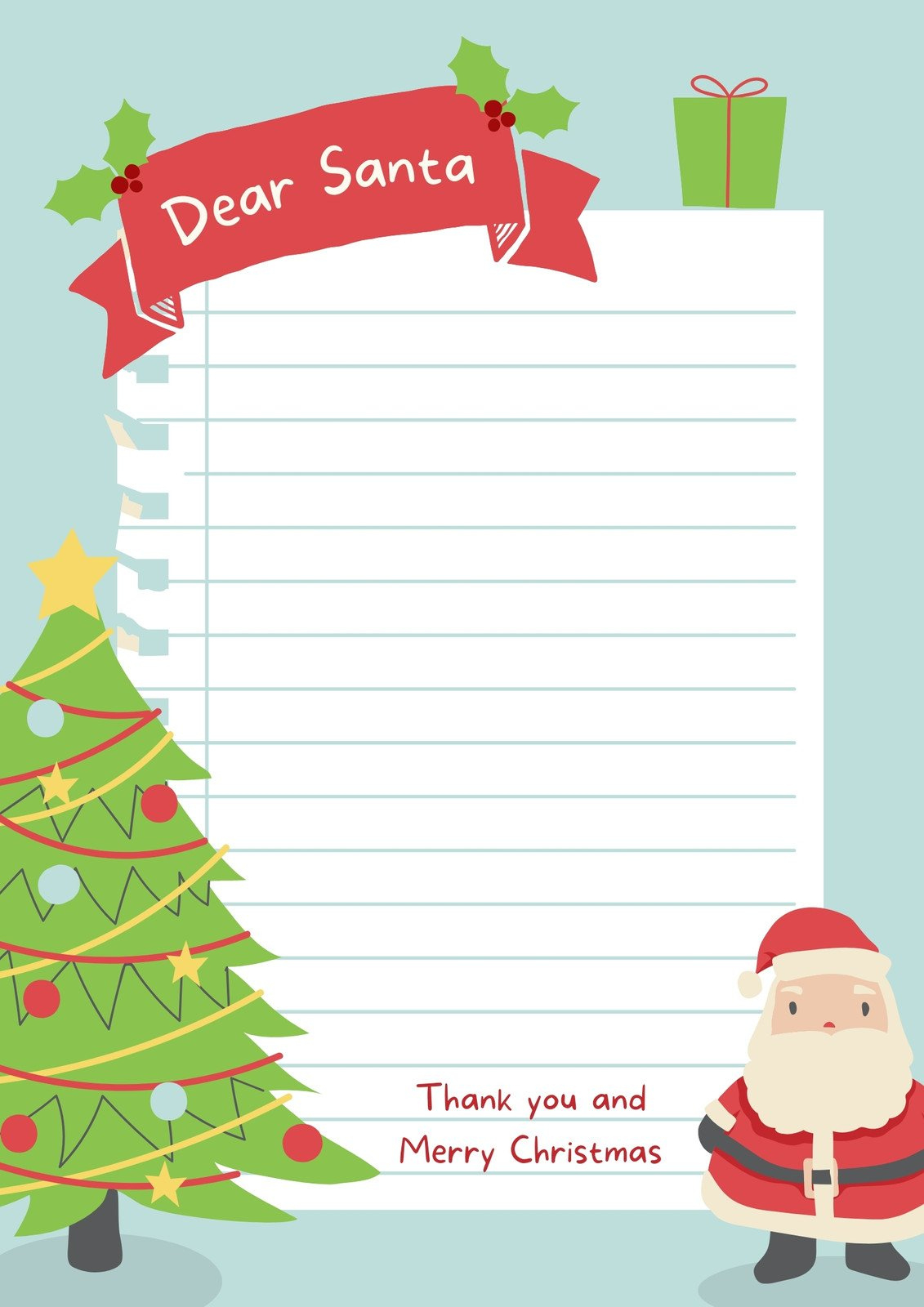 Free And Customizable Christmas Letter Templates | Canva inside Christmas Letter Downloadable Templates Free