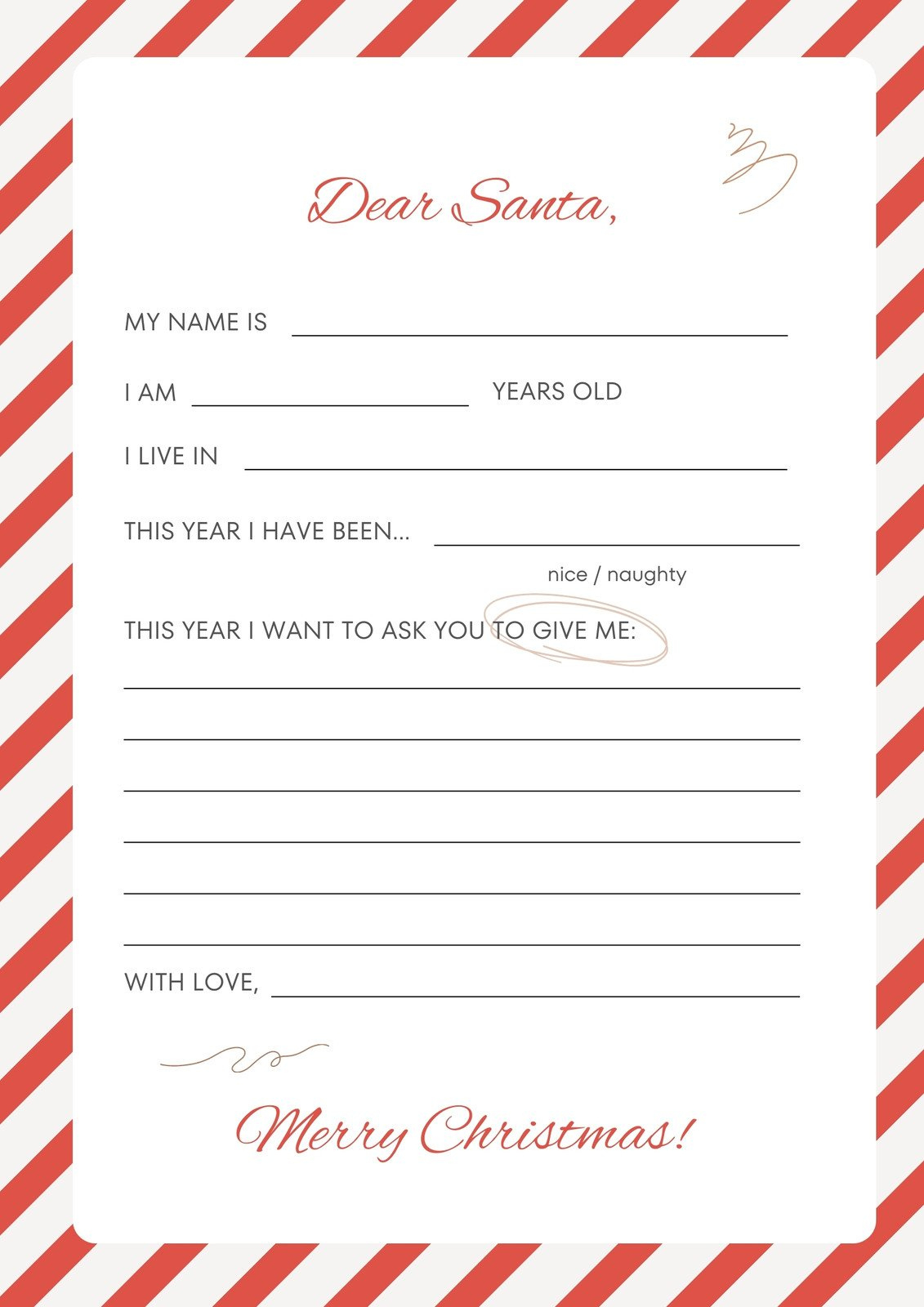 Free And Customizable Christmas Letter Templates | Canva intended for Christmas Letter Downloadable Templates Free