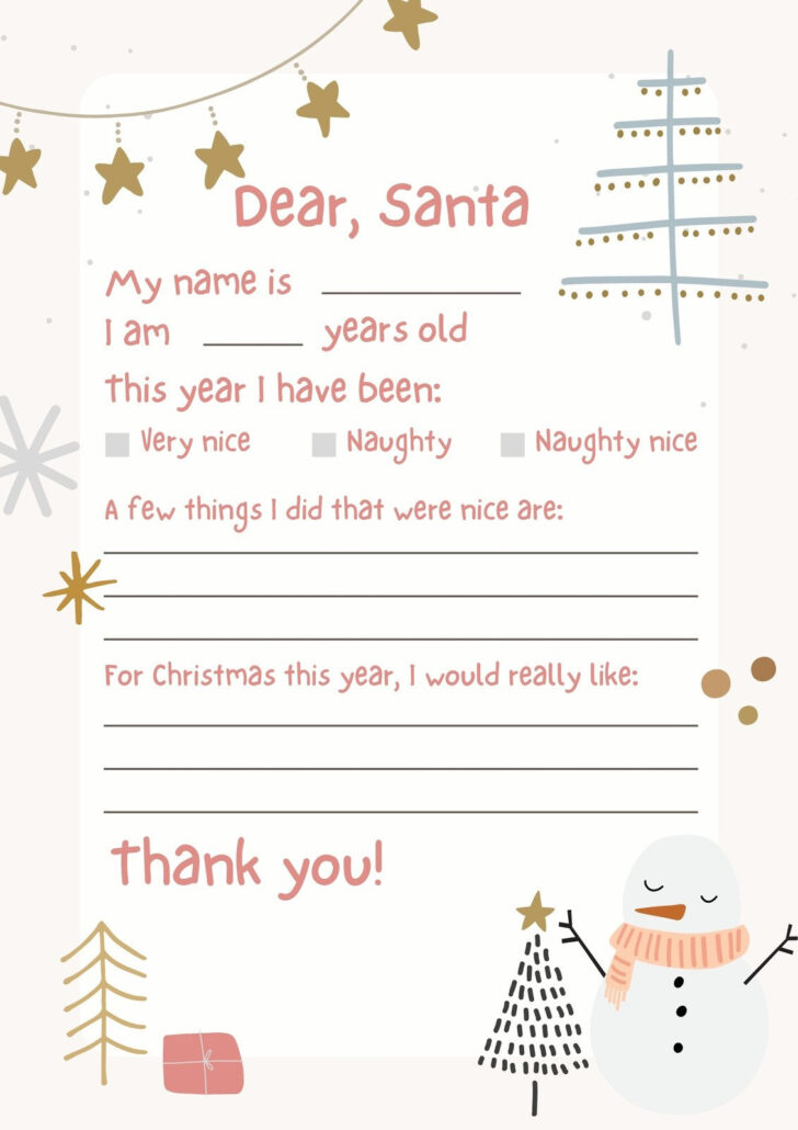 Letter Christmas Templates