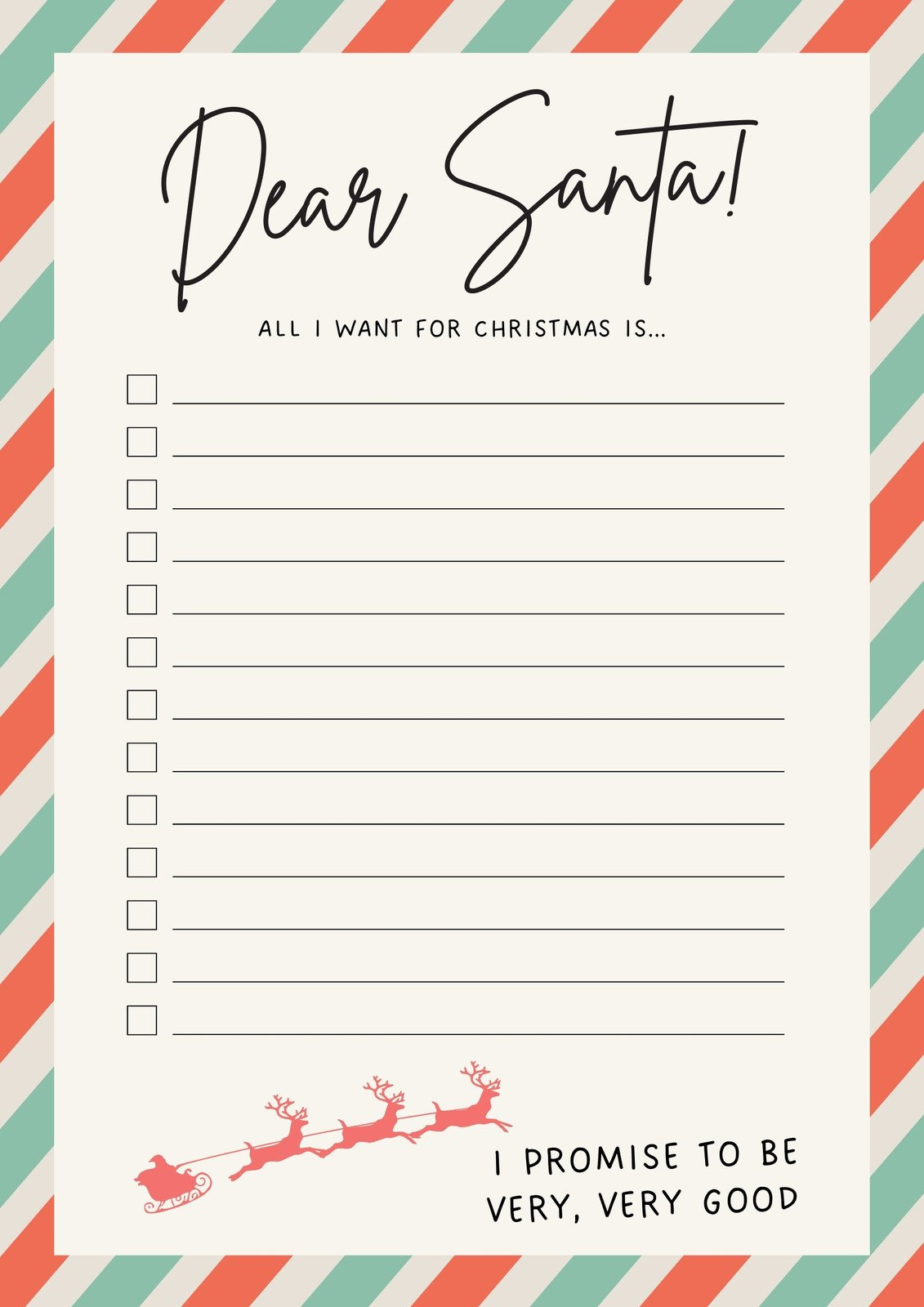 Free And Customizable Holiday Wishlist Templates for Christmas Present List Templates