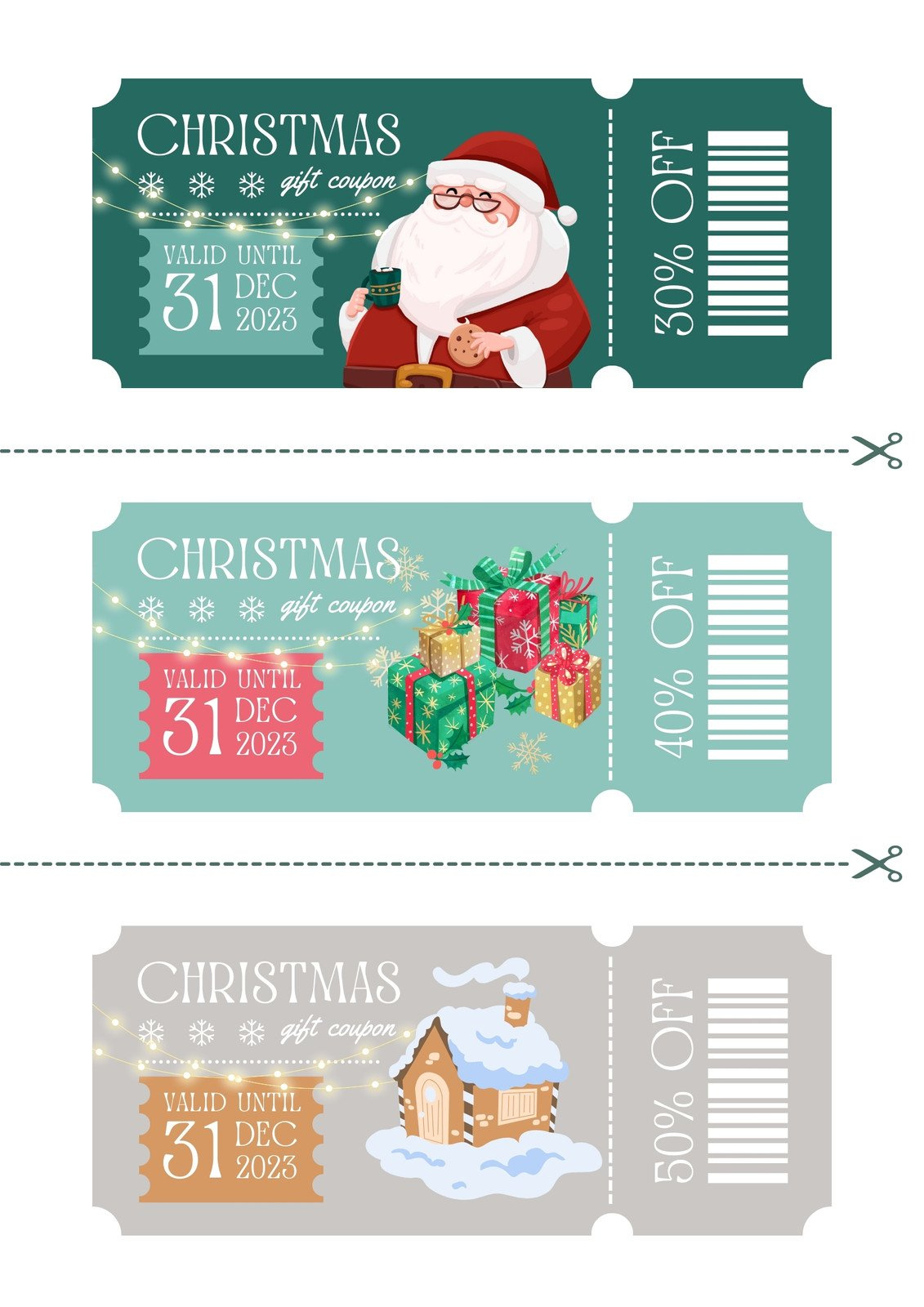 Free And Editable Christmas Coupon Templates | Canva inside Christmas Coupon Templates