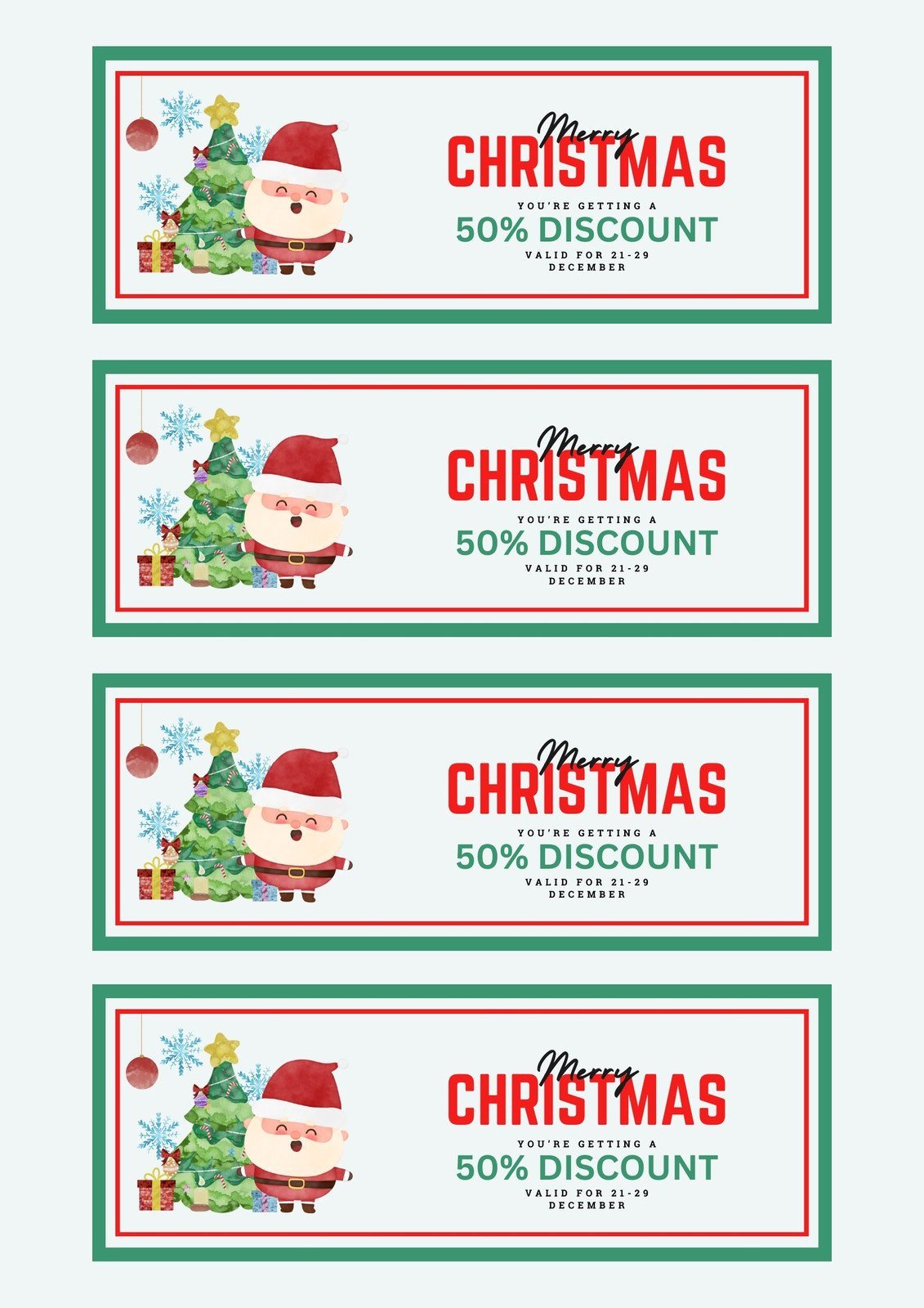 Free And Editable Christmas Coupon Templates | Canva within Christmas Coupon Templates