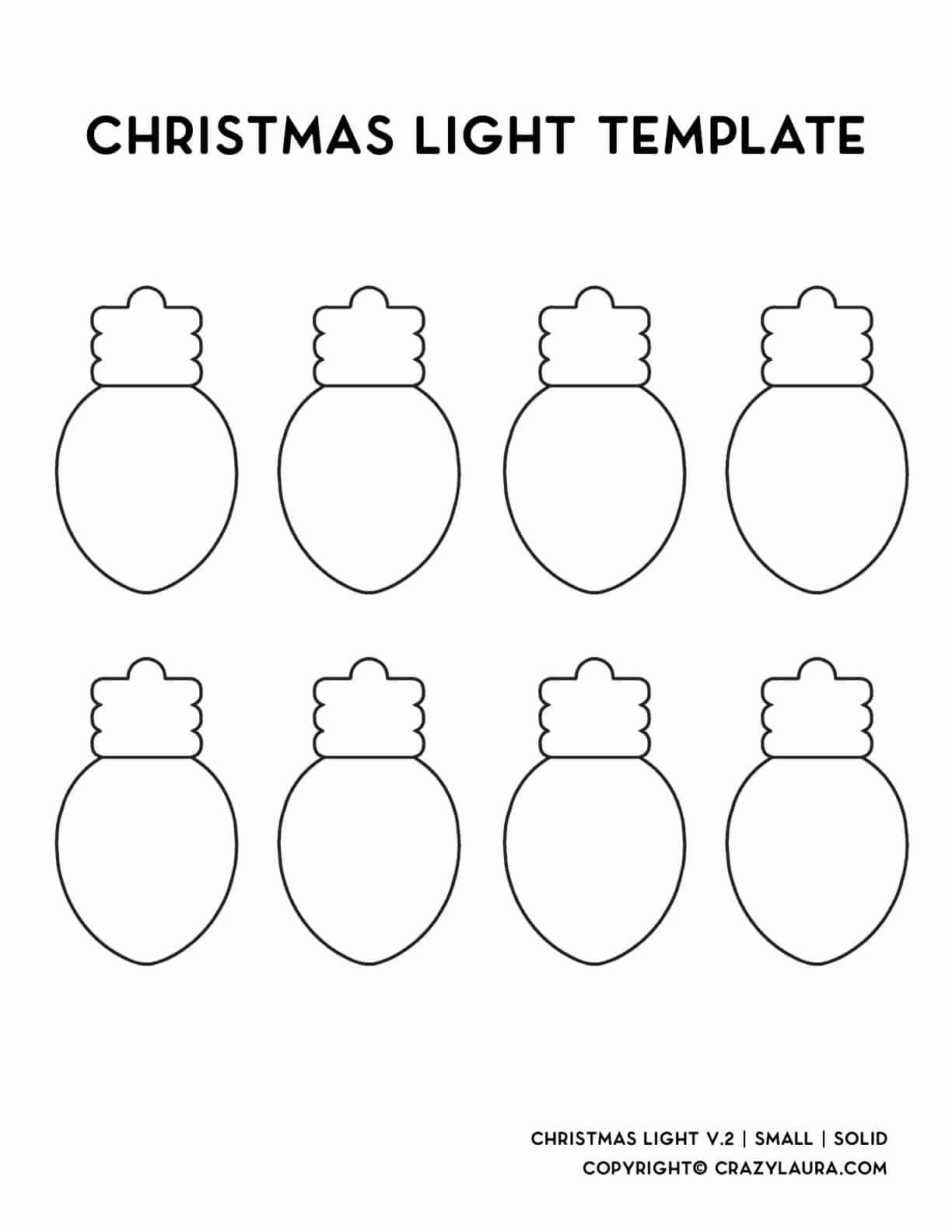 Free Christmas Light Bulb Template &amp;amp; Stencils - Crazy Laura for Christmas Light Bulb Templates