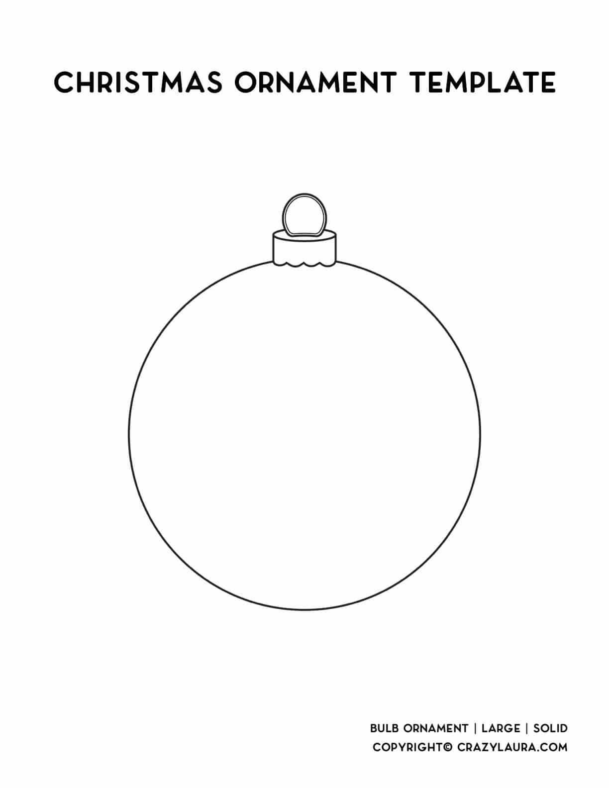 Free Christmas Ornament Template Printables &amp;amp; Outlines - Crazy Laura regarding Christmas Ornaments Templates