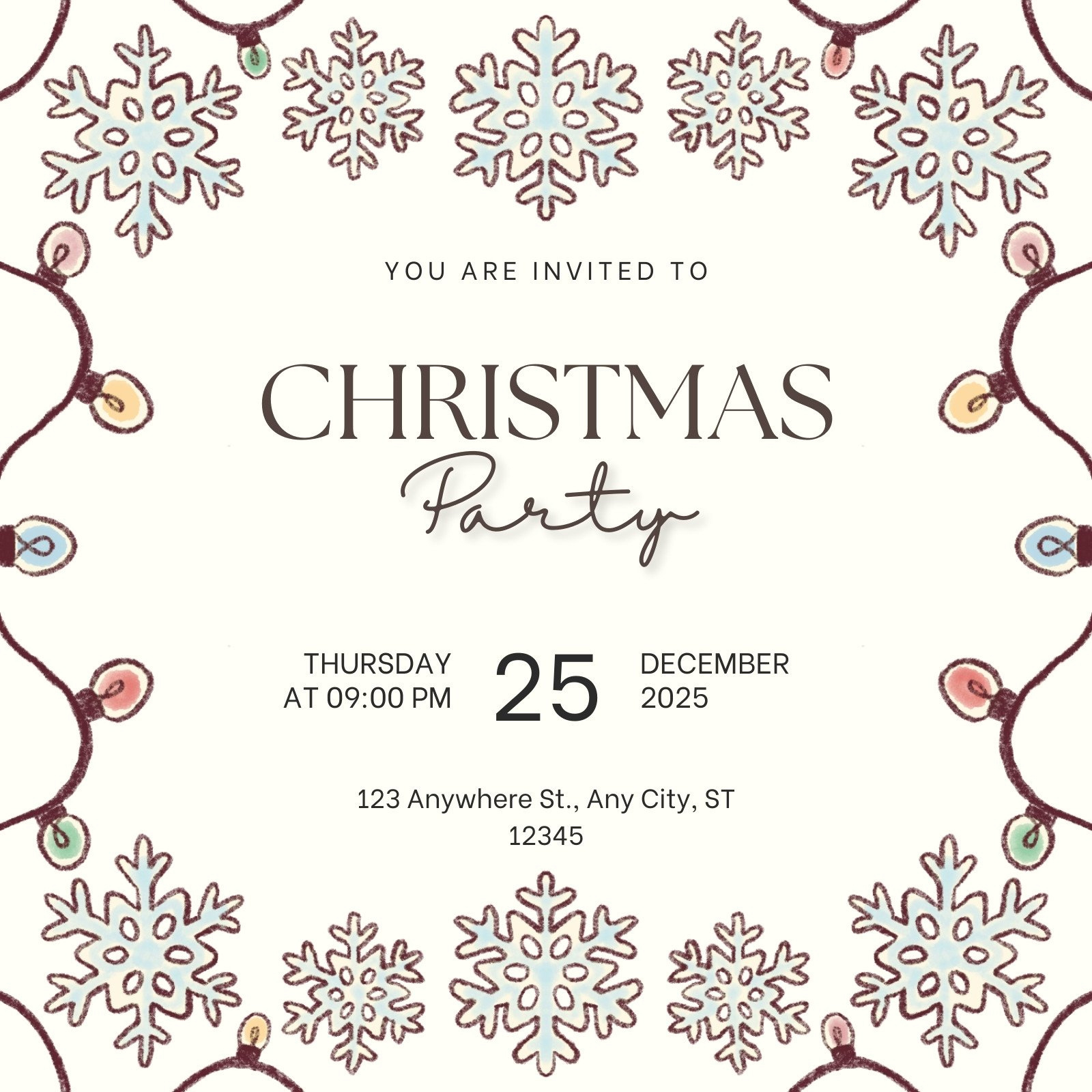 Free Christmas Party Virtual Invitation Templates | Canva for Christmas Party Templates