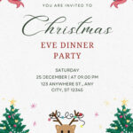 Free Christmas Party Virtual Invitation Templates | Canva Throughout Christmas Day Invitation Templates