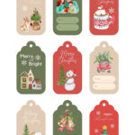 Free Custom Printable Christmas Tag Templates | Canva For Christmas Tags Templates