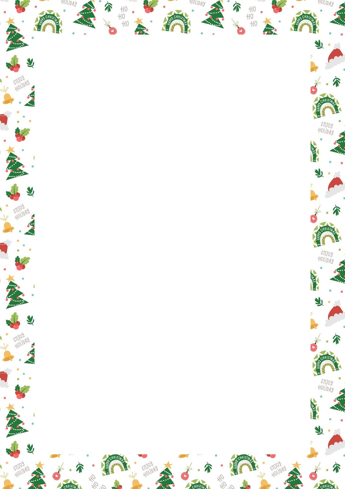 Free Customizable Christmas Page Border Templates | Canva throughout Free Templates Christmas Borders