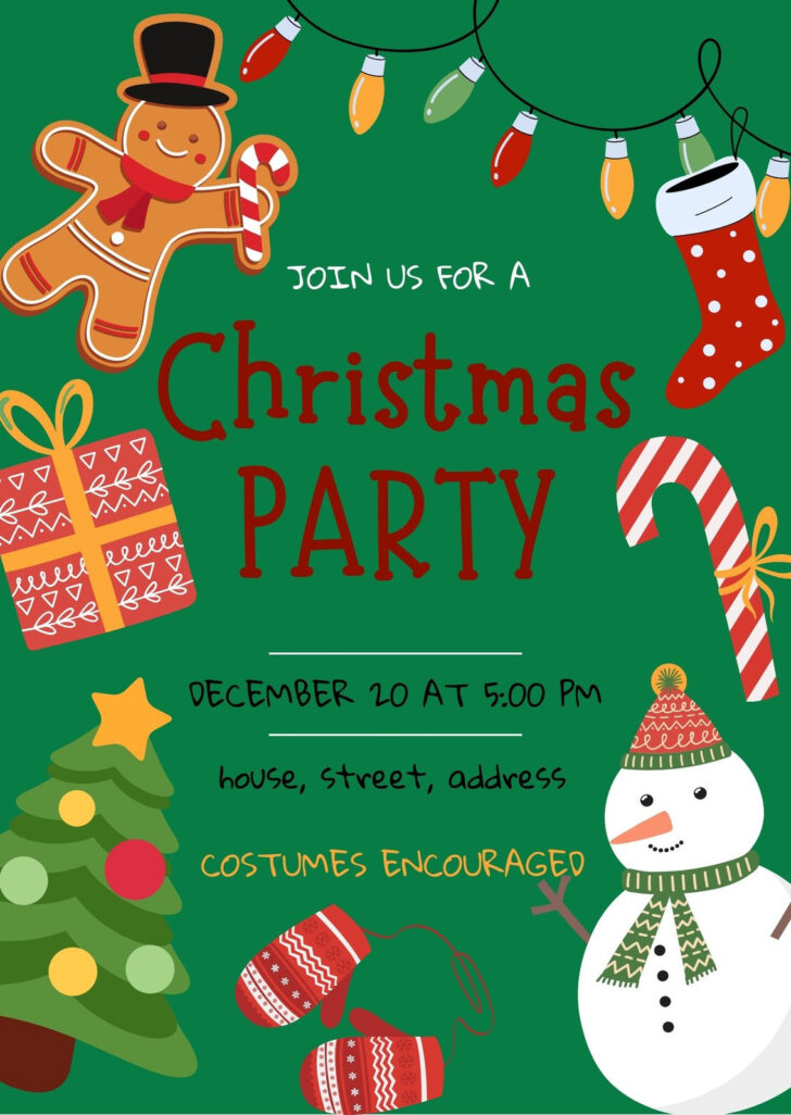 Templates For Christmas Party Invitation