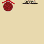 Free Personalized Christmas Stationery For Christmas Stationery Templates