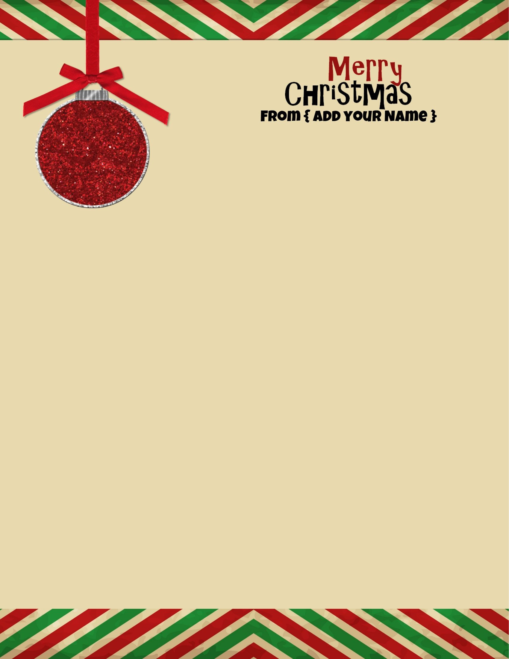 Free Personalized Christmas Stationery for Christmas Stationery Templates