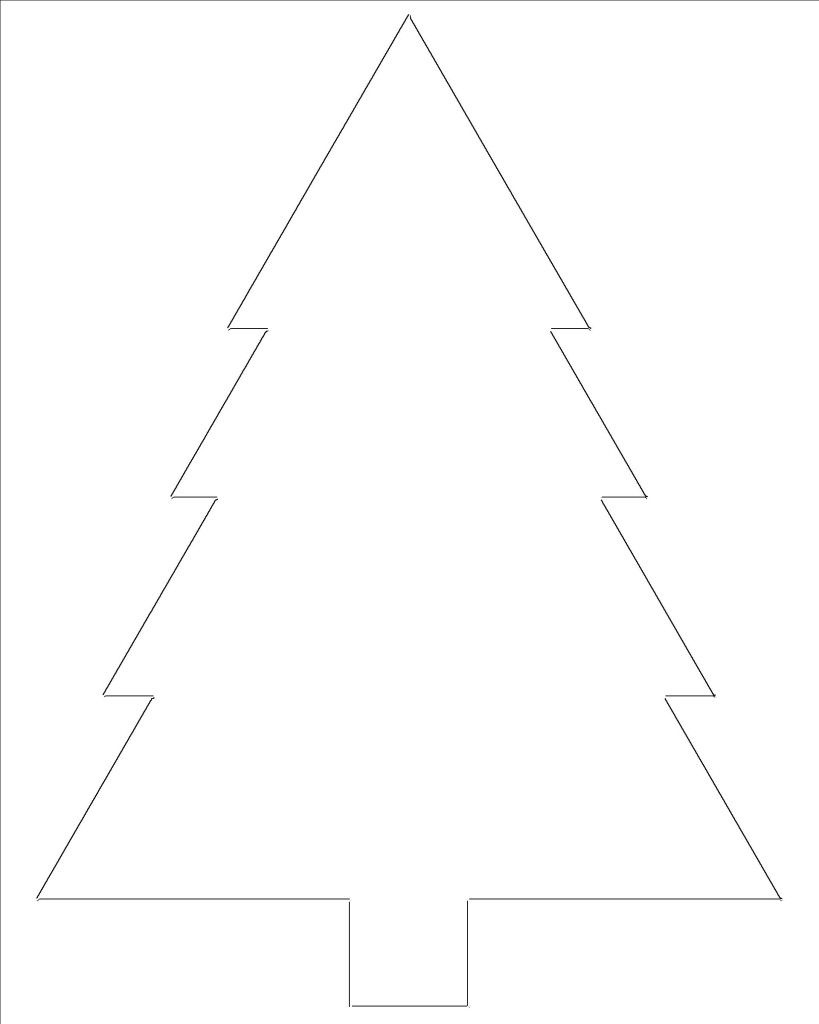 Free Printable Christmas Tree Templates for Christmas Tree Templates Free Printable