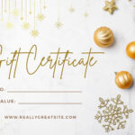 Free, Printable Custom Christmas Gift Certificate Templates | Canva For Christmas Gift Card Templates