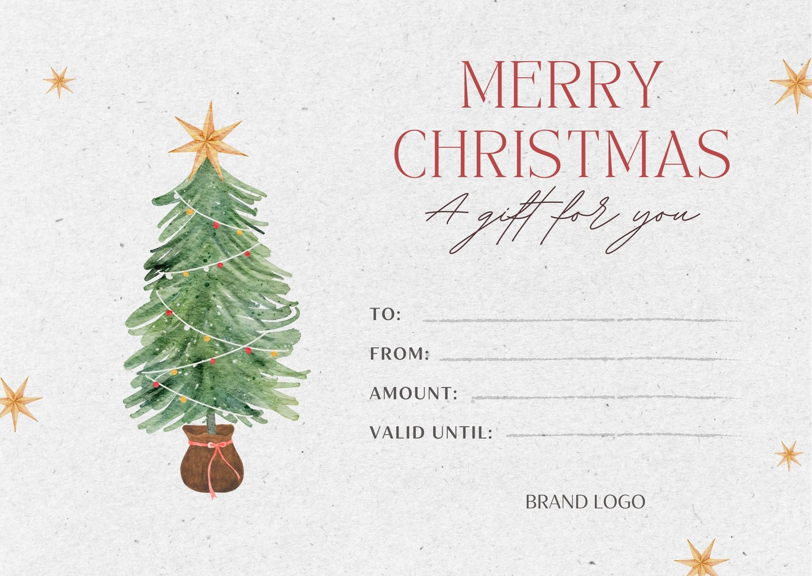 Free, Printable Custom Christmas Gift Certificate Templates | Canva for Christmas Gift Card Templates Free