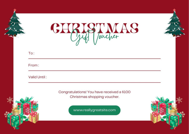 Free Printable Gift Certificates Templates Christmas