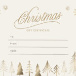 Free, Printable Custom Christmas Gift Certificate Templates | Canva Throughout Christmas Gift Card Templates