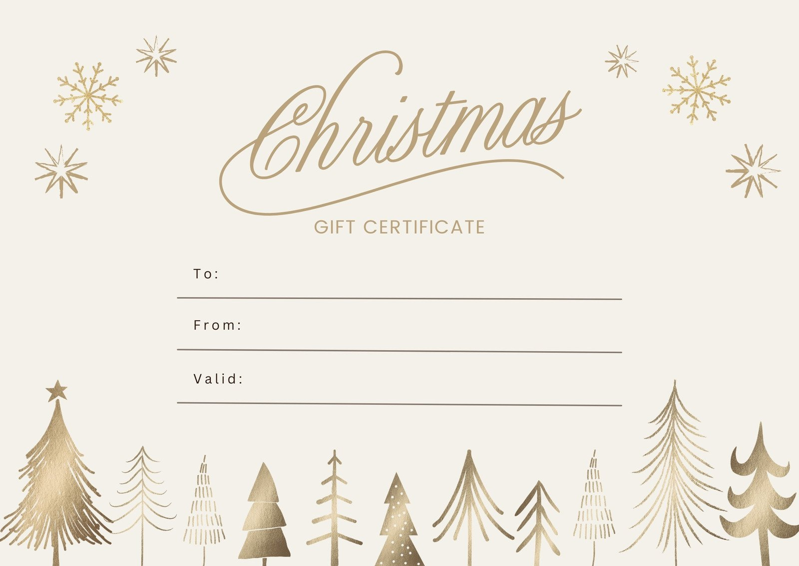 Free, Printable Custom Christmas Gift Certificate Templates | Canva throughout Christmas Gift Card Templates