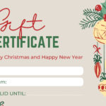 Free, Printable Custom Christmas Gift Certificate Templates | Canva Throughout Christmas Gift Certificate Templates Free