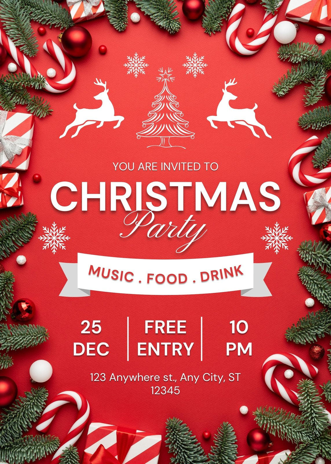 Free, Printable, Customizable Christmas Flyer Templates | Canva in Flyer Templates Free Christmas