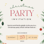 Free, Printable, Customizable Christmas Invitation Templates | Canva For Christmas Lunch Invitation Templates