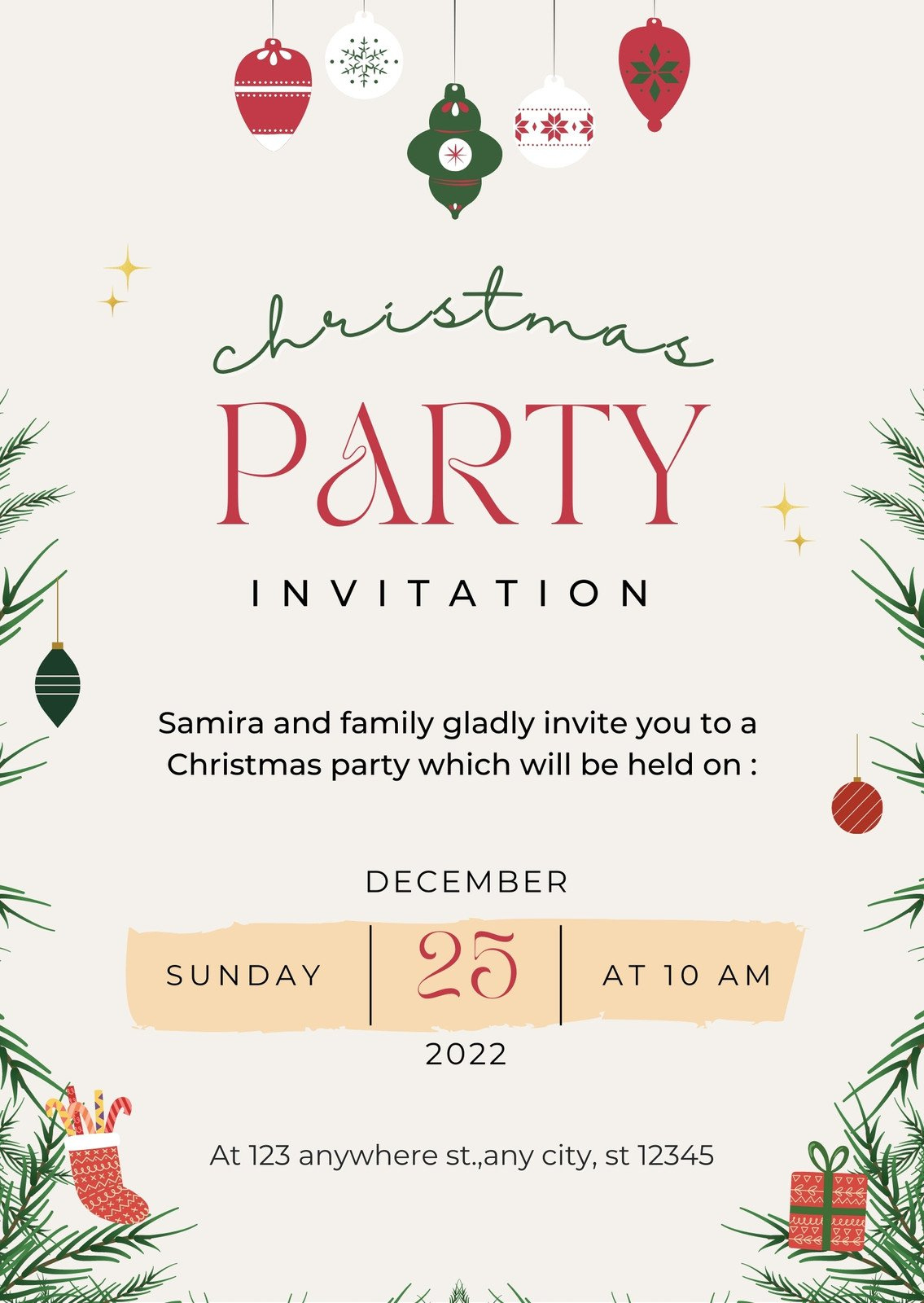 Free, Printable, Customizable Christmas Invitation Templates | Canva for Christmas Lunch Invitation Templates