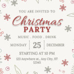 Free, Printable, Customizable Christmas Invitation Templates | Canva For Templates For Christmas Party Invitation