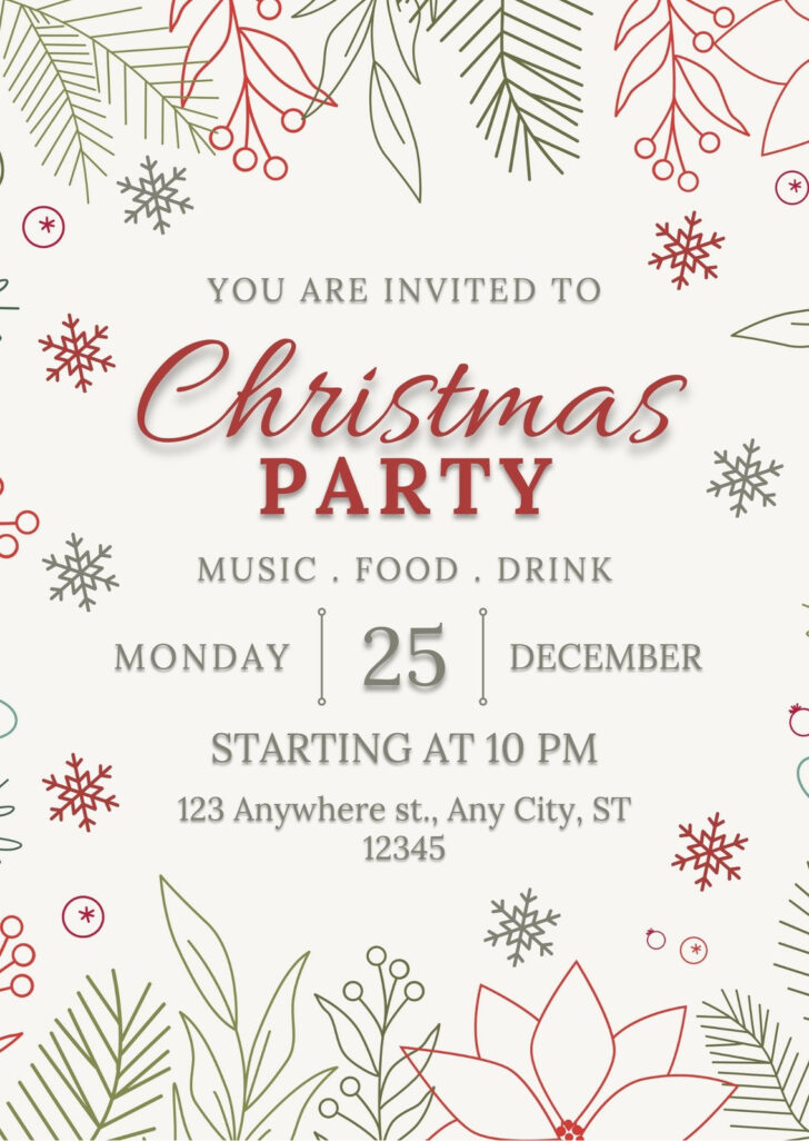 Christmas Celebration Invitation Templates