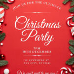 Free, Printable, Customizable Christmas Invitation Templates | Canva Pertaining To Christmas Party Invitations Templates Free