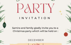 Free, Printable, Customizable Christmas Invitation Templates | Canva within Christmas Invitations Templates Free