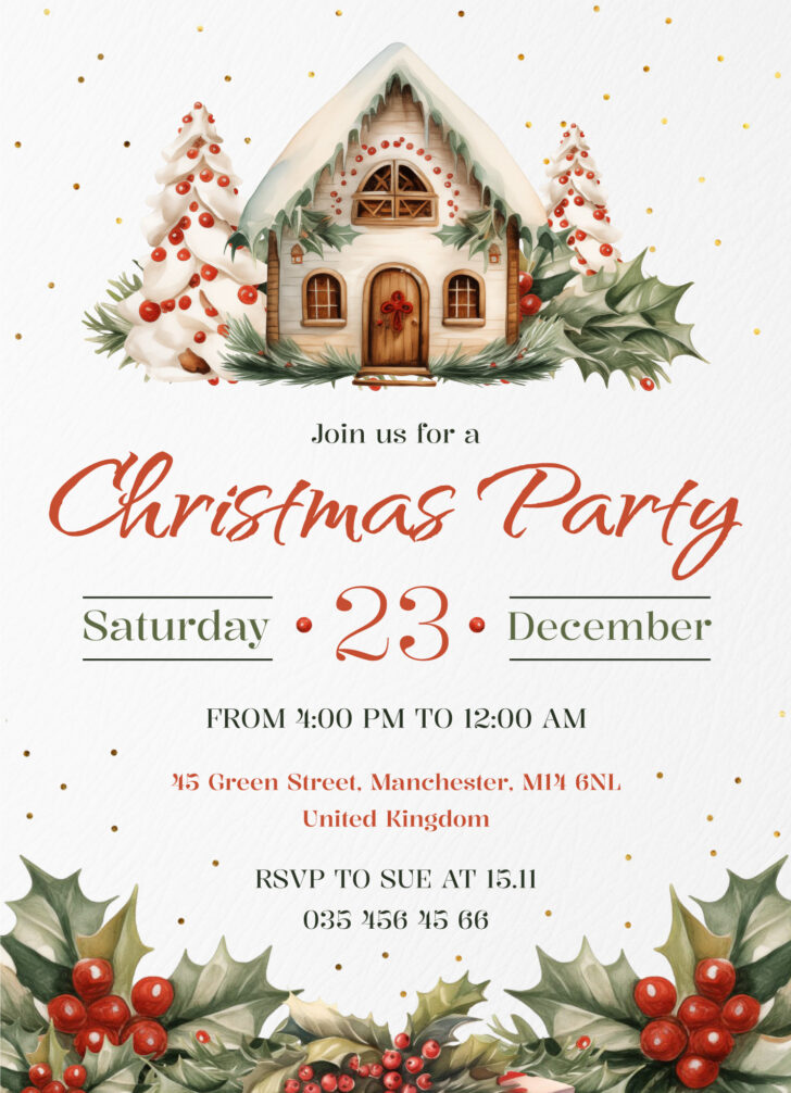 Holiday Christmas Party Invitation Templates