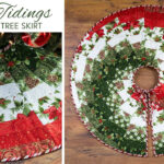 Make A Bargello Tree Skirt W/ June Tailor Pre Printed Batting | A Shabby  Fabrics Quilting Tutorial Intended For Christmas Tree Skirt Templates