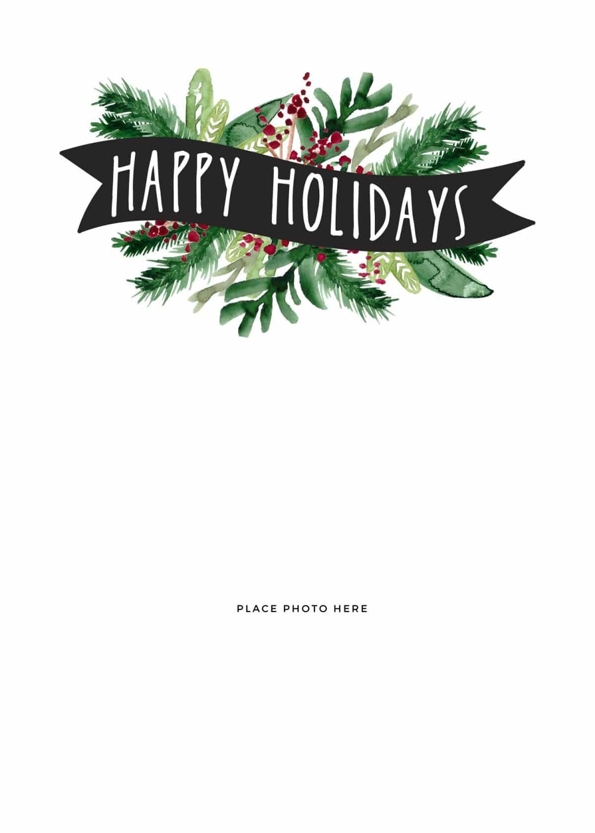 Make Your Own Photo Christmas Cards (For Free!) intended for Christmas Holiday Cards Templates