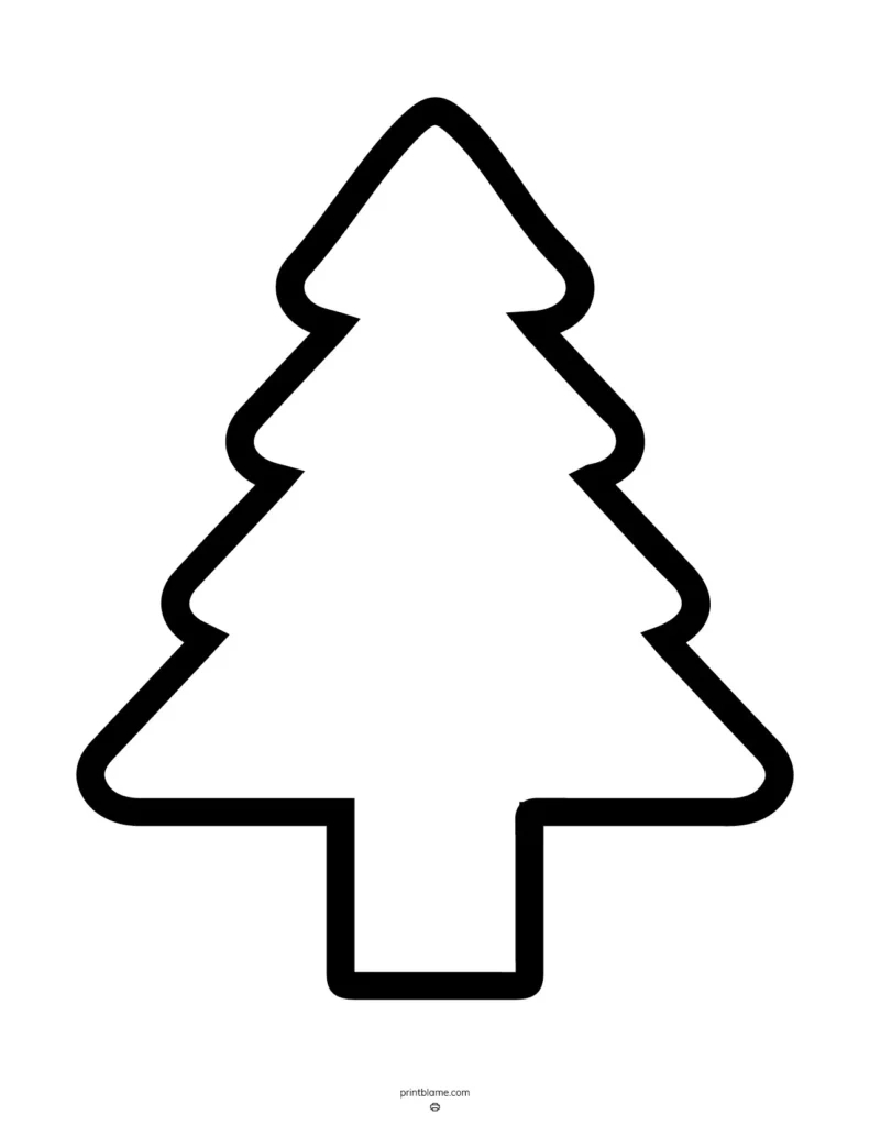 Printable Christmas Tree Outlines - 20 Free Christmas Tree Templates intended for Full Page Printable Christmas Tree Templates