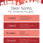 Santa Christmas Wish List Infographic Template   Venngage Regarding Father Christmas Wish List Templates