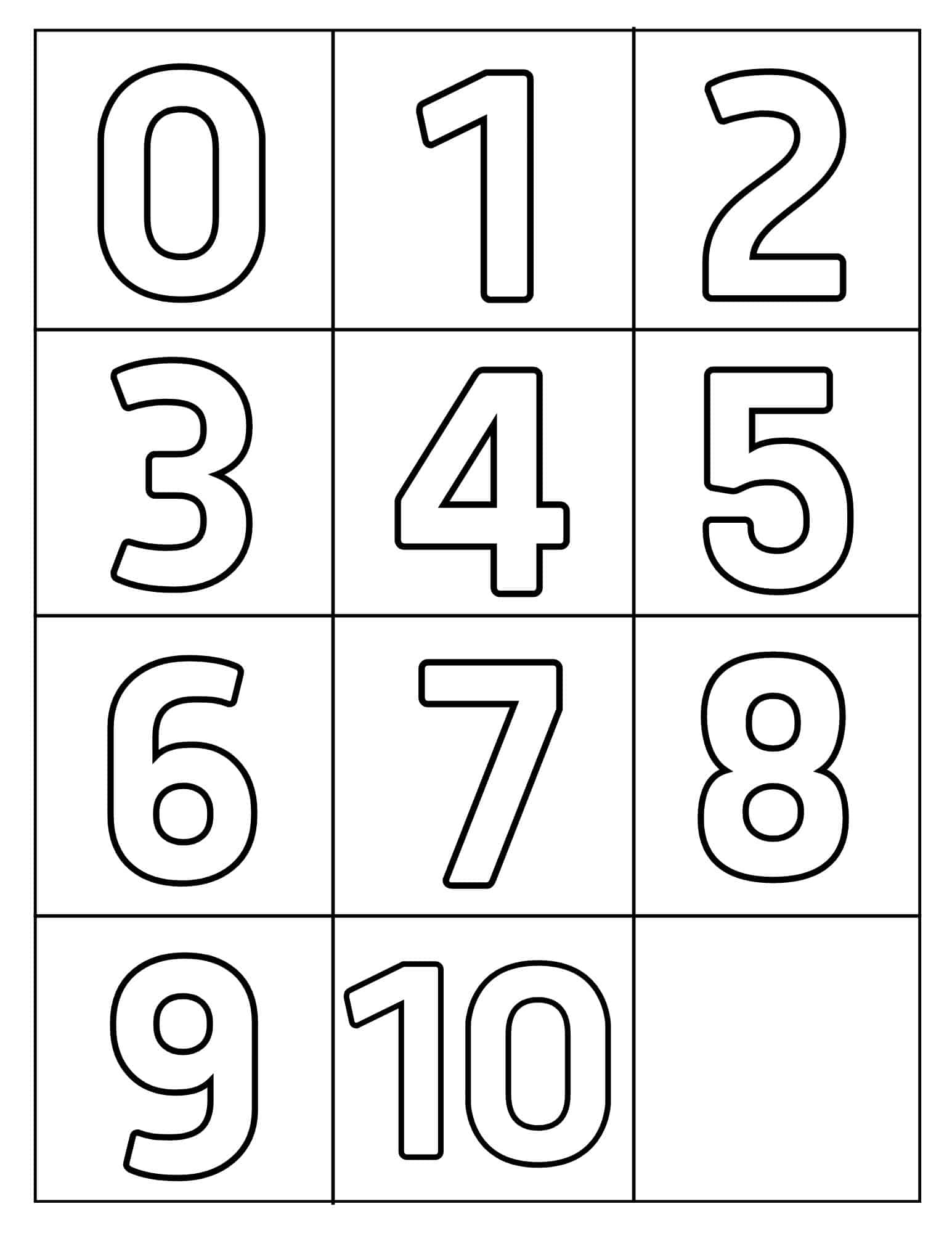 0-10 Printable Numbers (Free Templates In All Sizes) intended for Free Printable 6 Inch Number Template