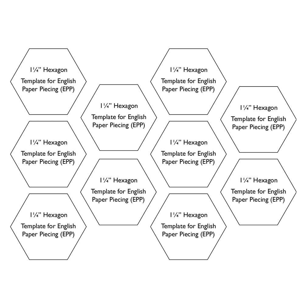 1 1/4&amp;quot; Hexagon | Free Templates for Free Printable English Paper Piecing Template