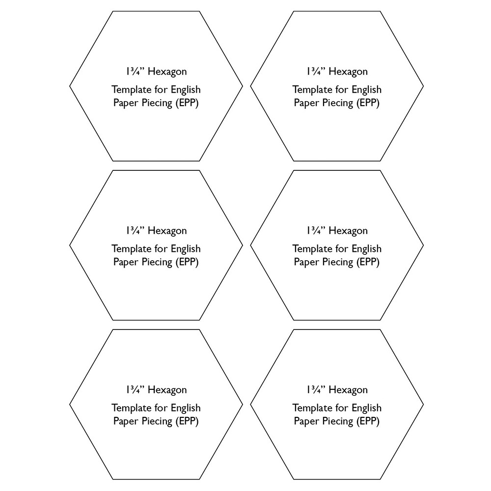 Quilting Templates 1 INCH HEXAGON 125 English Paper Piecing Quilt