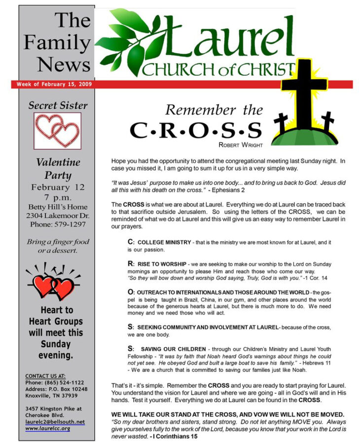 Free Printable Church Newsletter Template