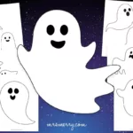 10 Ghost Template Printables For Halloween Crafts | Mrs. Merry Intended For Free Printable Ghost Face Template