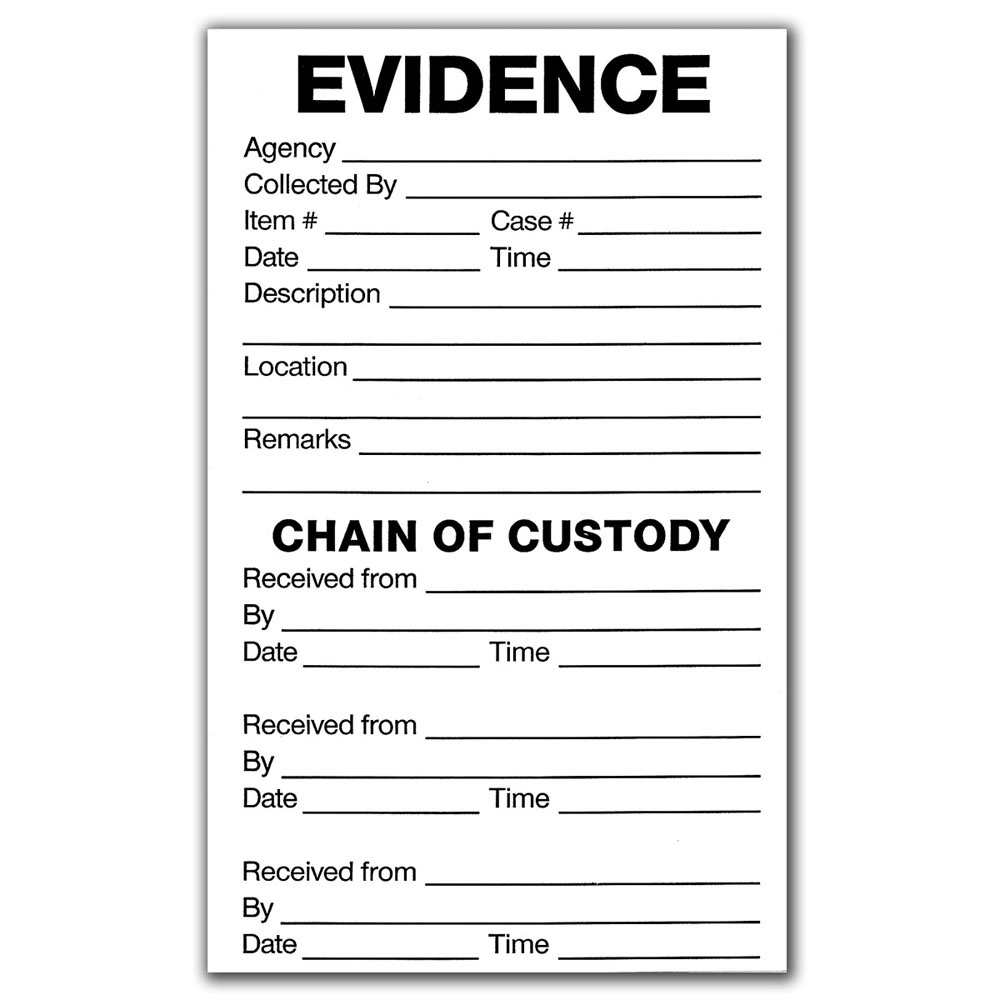 100 - 3½&amp;quot; X 6&amp;quot; Evidence Labels | Evident with regard to Free Printable Evidence Label Template