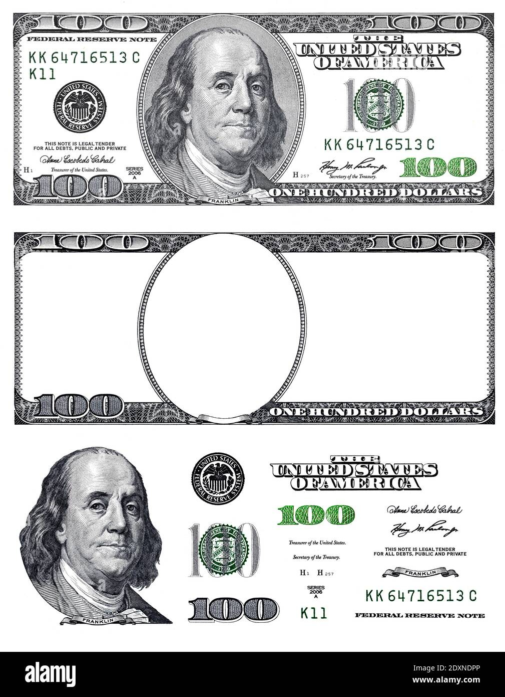 100 Dollar Bill Template Hi-Res Stock Photography And Images - Alamy regarding Free Printable Dollar Bill Template