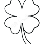 12 Cute Four Leaf Clover Printable Templates (Free!)   Cassie Inside Free Printable Four Leaf Clover Template