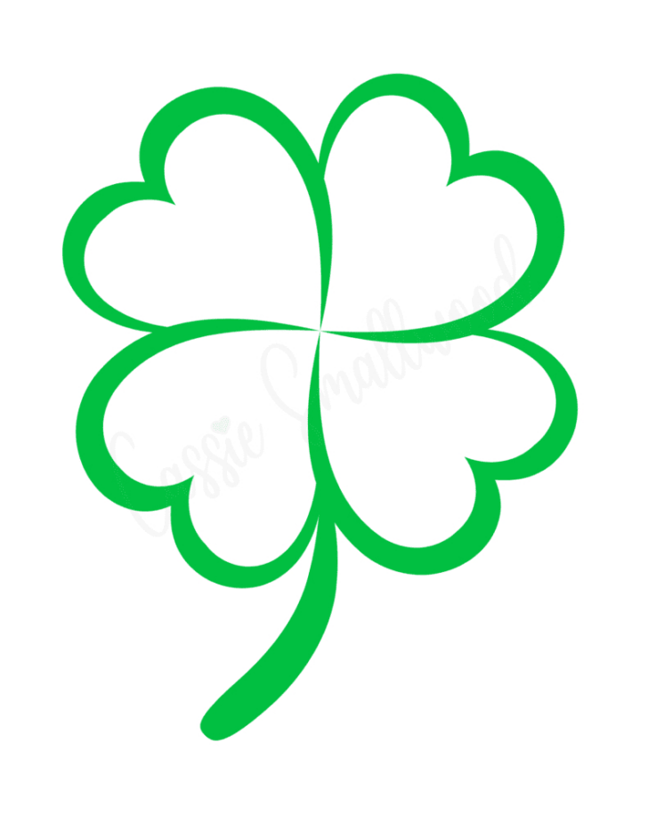 Free Printable Four Leaf Clover Template